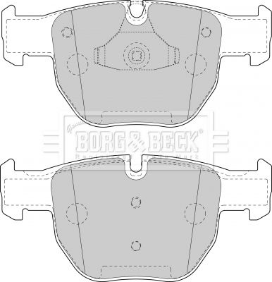 BORG & BECK Комплект тормозных колодок, дисковый тормоз BBP1853